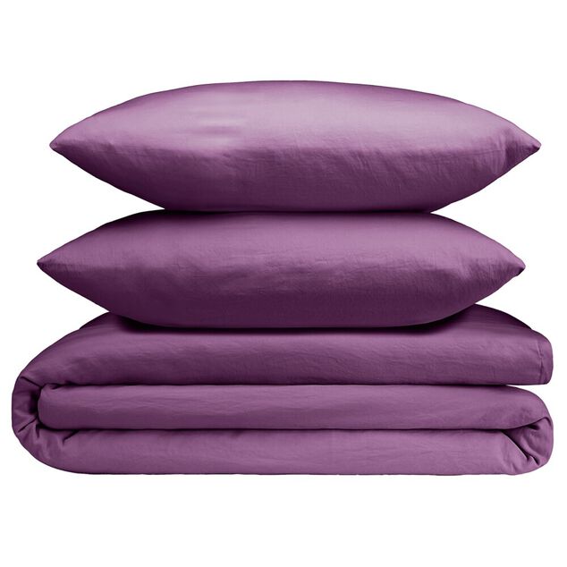 Parure de lit 2 personnes 240x220cm unie finition boutons (4 modèles)