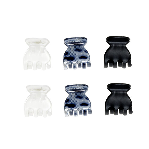 Lot de 6 mini pinces crabes à cheveux