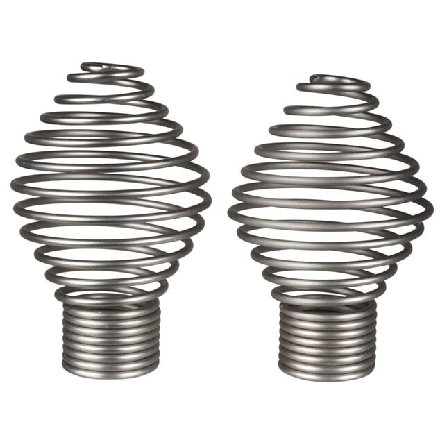 Embout pour tringle &agrave; rideaux x2 couleur m&eacute;tal nickel