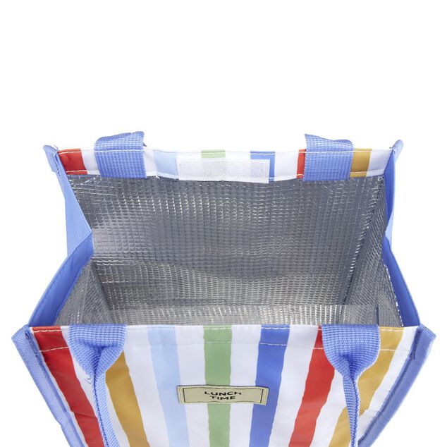 Sac isotherme 13L bayad&egrave;re rayures multicolores 24x15xH33cm