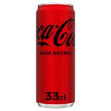 Boisson Coca-Cola sans sucres canette 33cl