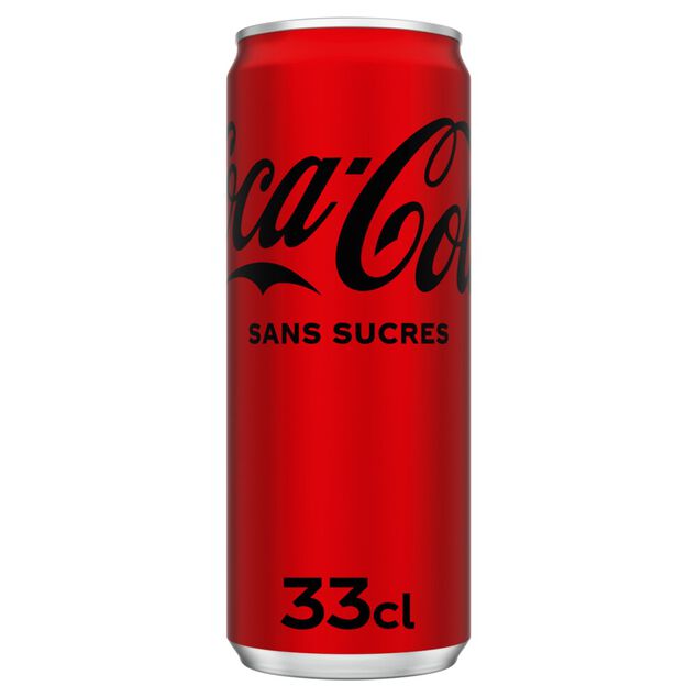 Boisson Coca-Cola sans sucres canette 33cl