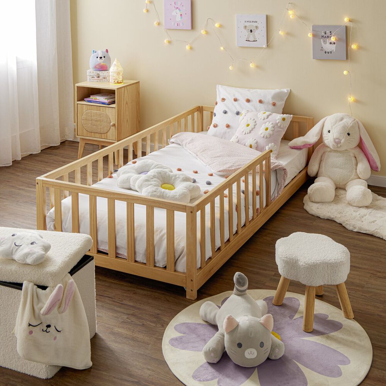 Lit Enfant IKEA – Cadre Pin + Matelas 65x160 Cm (Occasion, Bon état)