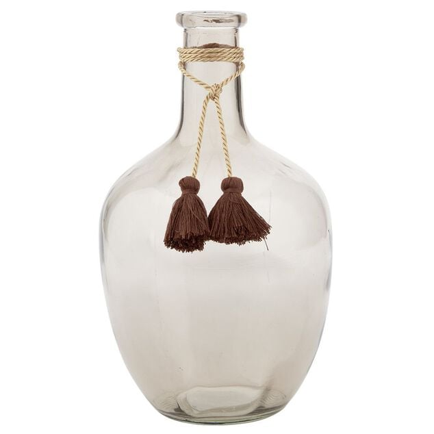 Vase Dame jeanne verre teint&eacute; H.30,5 cm