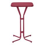 Table de jardin haute Fun m&eacute;tal rouge 60x60xH100cm