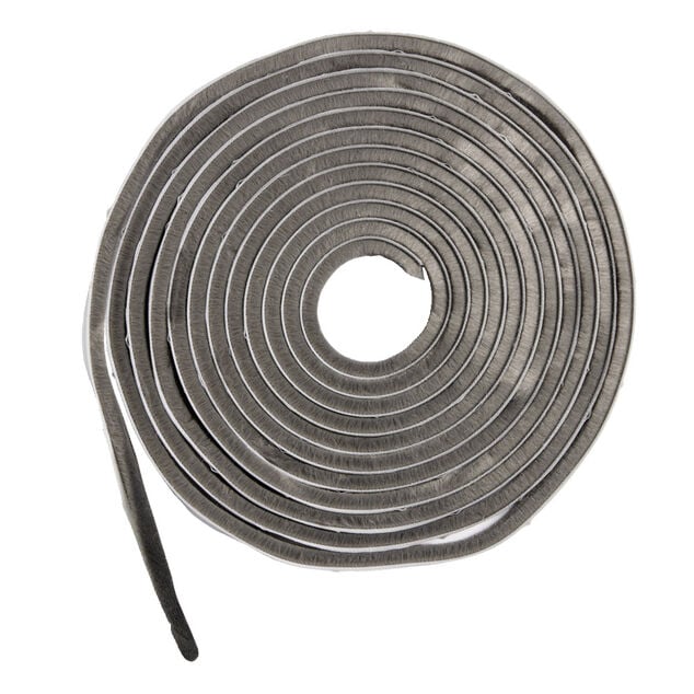 Joint brosse adh&eacute;sif d'isolation pour porte et fen&ecirc;tre 9mmx6m blanc