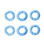 &Eacute;lastique &agrave; cheveux x6 plastique spirale &Oslash;4,5cm (6 mod&egrave;les)