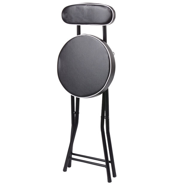 Chaise pliante Tony Noire &Oslash;30 x H.74 cm