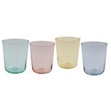 Verre à eau coloré 31,5ml Ø8xH9,5cm (4 modèles)