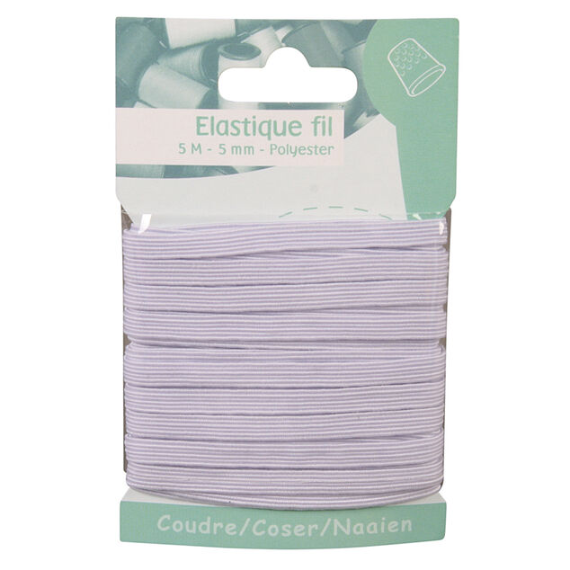&Eacute;lastique fil &agrave; coudre blanc 5 m