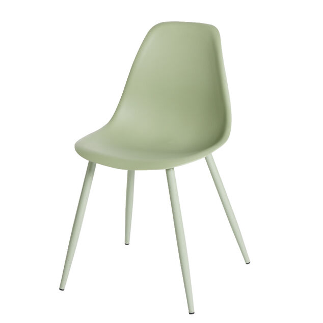 Chaise First m&eacute;tal et plastique vert 42,5xP50xH78,5cm