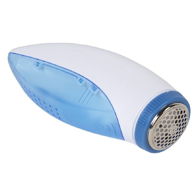 Rasoir textile &eacute;lectrique bleu et blanc