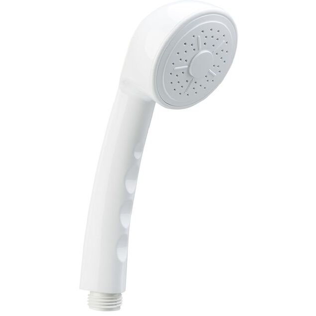 Pommeau de douche &agrave; 1 jet plastique blanc