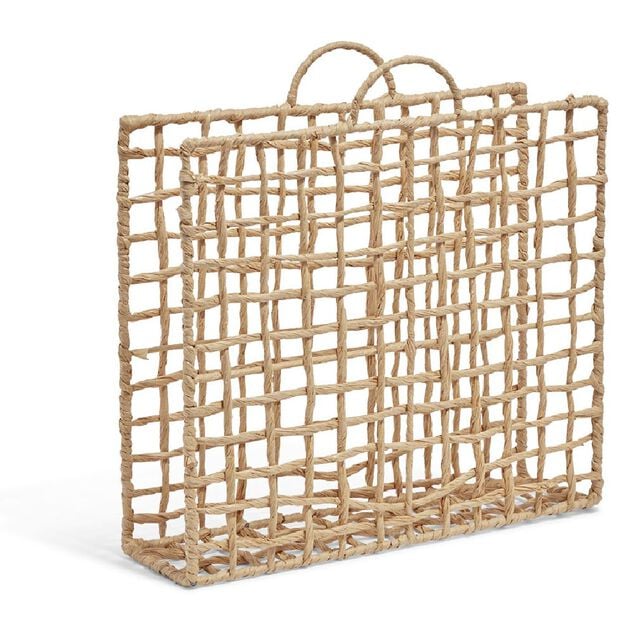 Porte-magazine effet osier L39X10 cm
