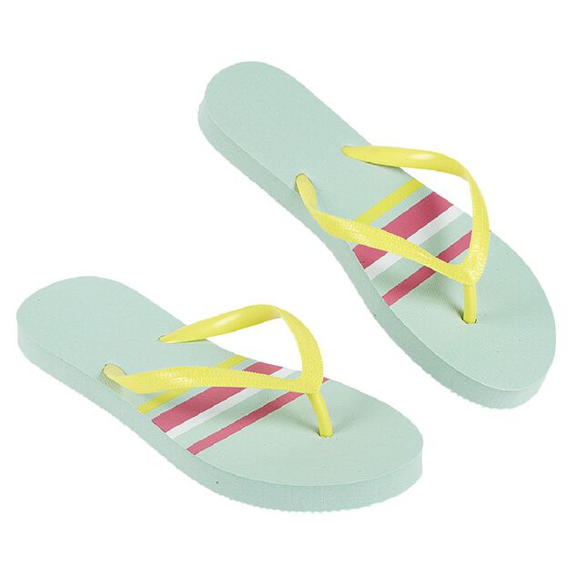 Tong pour femme bayad&egrave;re bleu, jaune, rose taille 38/39