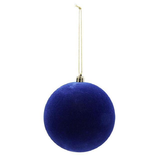 Boule de No&euml;l velours uni &Oslash;10 cm