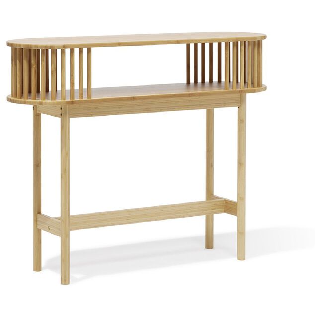 Console Ga&iuml;a bambou naturel - L100xP30xH80cm