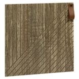 Porte Box Cube 32,2x32,2x1,2cm bois sculpt&eacute; marron