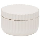 Porte-savon plastique rose effet rainur&eacute; &Oslash;7,5xH9,5cm