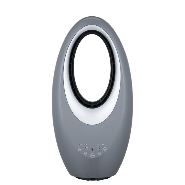 Ventilateur sans p&acirc;le Homday 50W oscillation 60&deg; plastique gris 29x17xH57,5cm