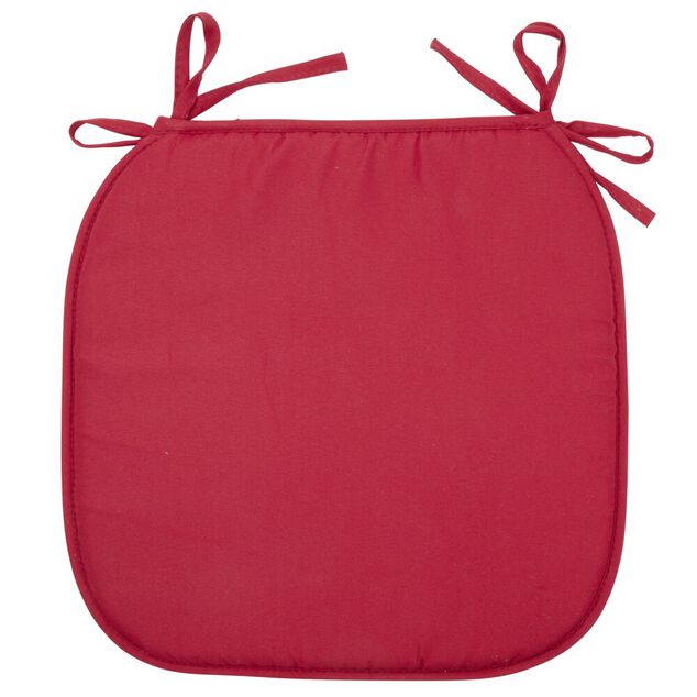 Galette de chaise carrée 38x38cm rouge