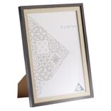 Cadre photo bois naturel et noir 25x34cm pour photo 21x29,7cm