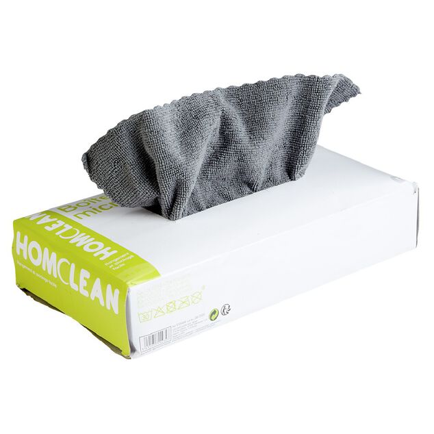 Bo&icirc;te avec 20 chiffons en microfibre Homclean