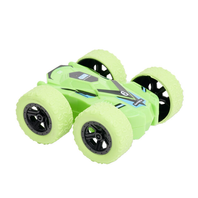 Véhicule à friction grosses roues en plastique 8x8xH3,8cm (4 modèles)