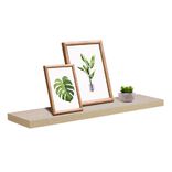 &Eacute;tag&egrave;re murale rectangulaire en bois beige