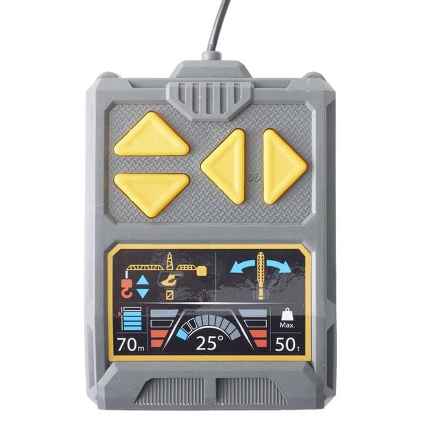 Grue t&eacute;l&eacute;command&eacute;e chantier plastique jaune H110cm