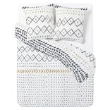 Parure 2 personnes 100% coton finition bouton 240x220cm