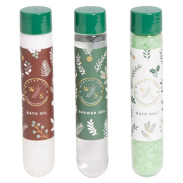 Coffret cadeau Winter Spa huile/gel/sel 3 flacons