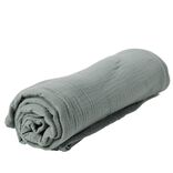 Plaid vert uni 100% coton 150x120cm