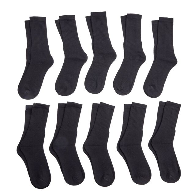 Chaussettes mixte tennis coton tige haute x10 paires (2 modèles)