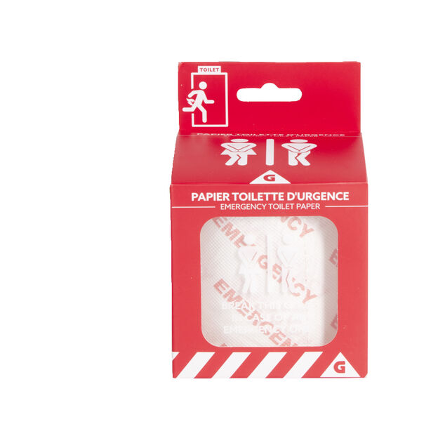 Rouleau de papier toilette d'urgence inscription Emergency