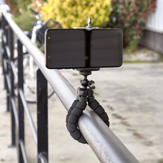 Tr&eacute;pied flexible pour t&eacute;l&eacute;phone