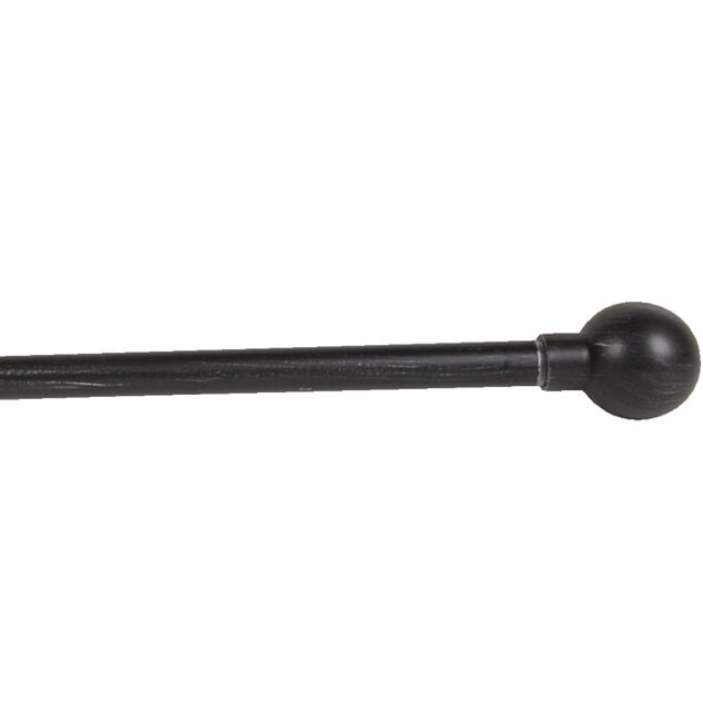 Tringle &agrave; rideau extensible 95-180 cm embout boule noir