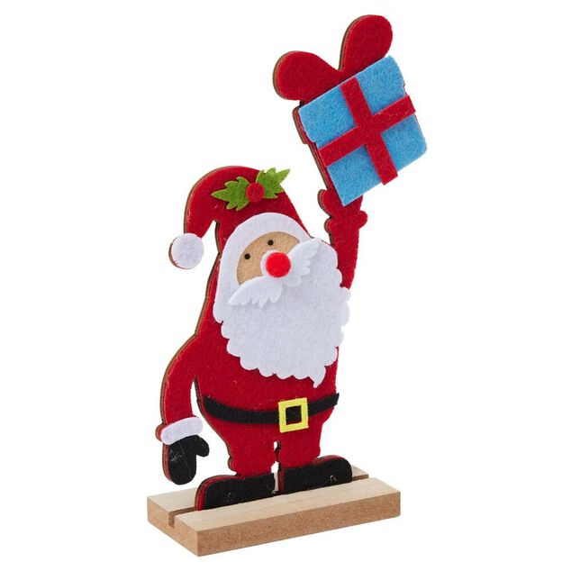 Personnage à poser bois et feutrine H18cm - 4 modèles