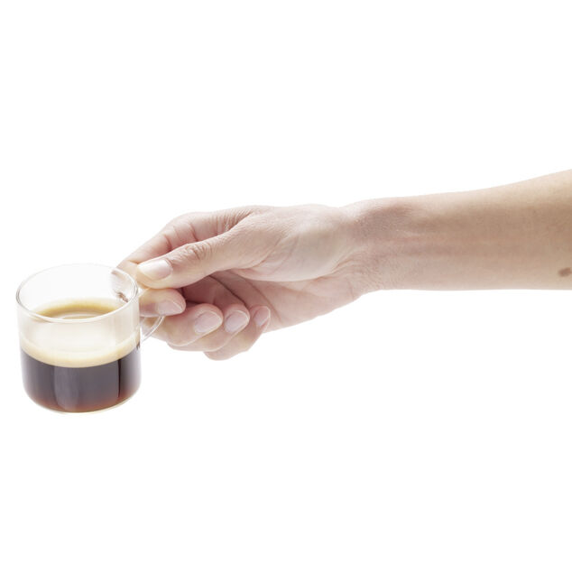 Lot de 4 tasses en verre transparent 10cl