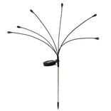 Pic bulbe effet lucioles solaire à LED blanc chaud H70cm