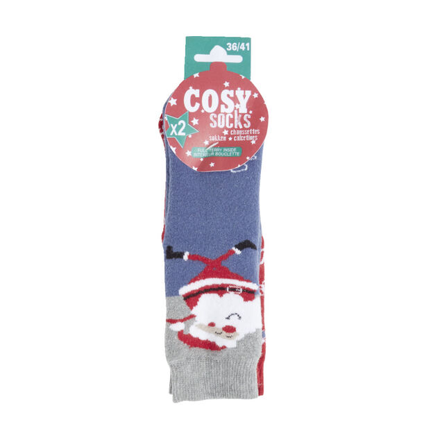 Lot de 2 paires de chaussettes de Noël 36/41