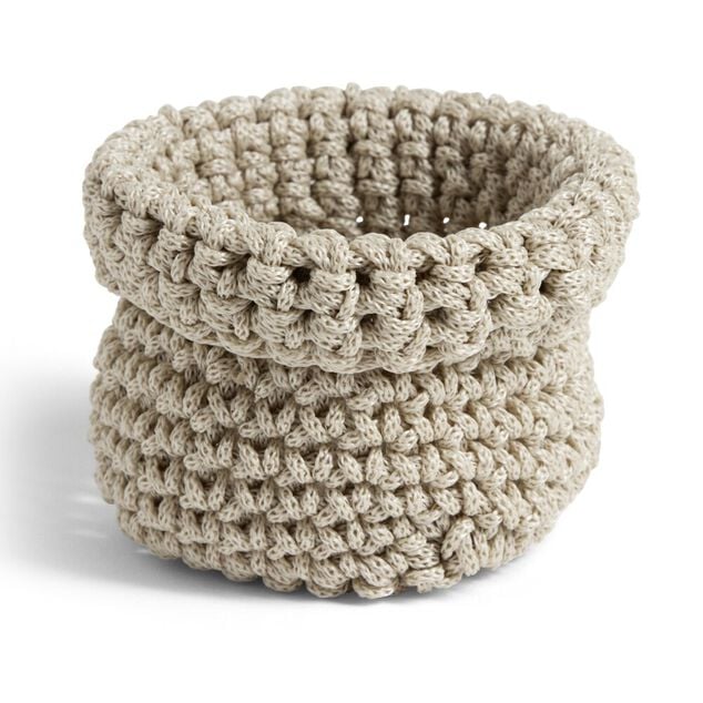 Pani&egrave;re rangement salle de bain ronde effet bouclette marron &Oslash;10xH13cm