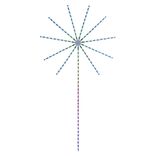 Feu d'artifice led couleurs changeantes H138cm