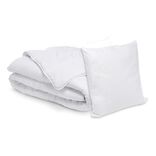 Pack couette temp&eacute;r&eacute;e 140x200cm et oreiller moelleux 60x60cm