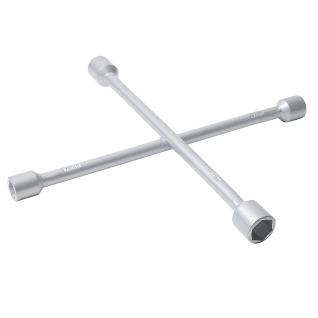 Clé en croix de serrage en métal gris 35,5x35,5cm