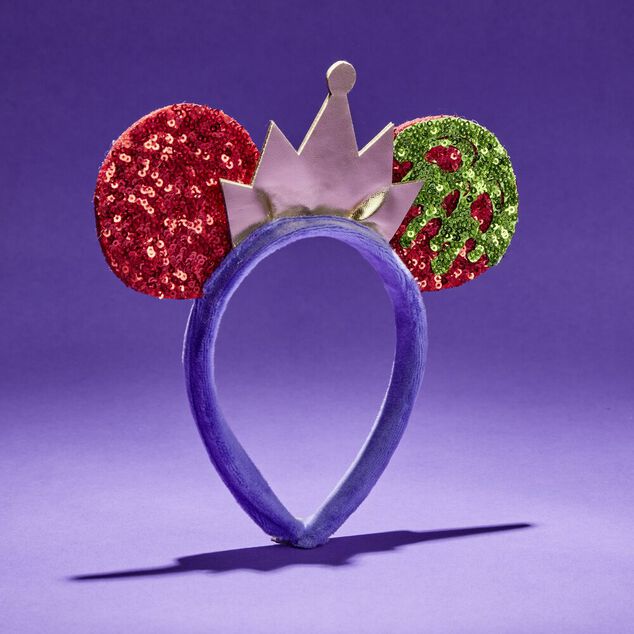Serre-t&ecirc;te Disney reine Villains adulte violet rouge vert 21x21cm
