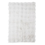Tapis fausse fourrure rectangulaire relief bulle 60x180cm - 5 mod&egrave;les