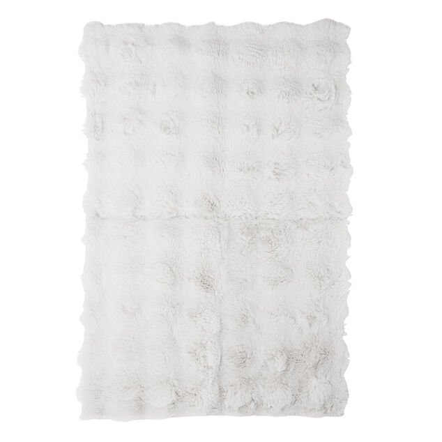 Tapis fausse fourrure rectangulaire relief bulle 60x180cm - 5 mod&egrave;les