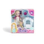 Poupée avec animal de compagnie et 5 accessoires