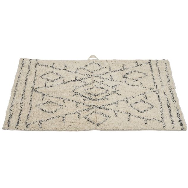 Tapis salle de bain rectangulaire motif ethnique 45x70cm